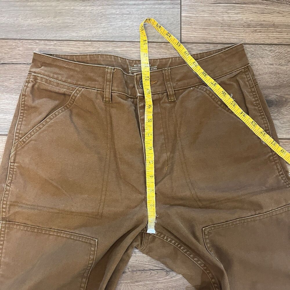 REI Co-op Trailsmith Double Knee Brown Canvas Pants Workwear Women's 10 (32x30") - Picture 6 of 8